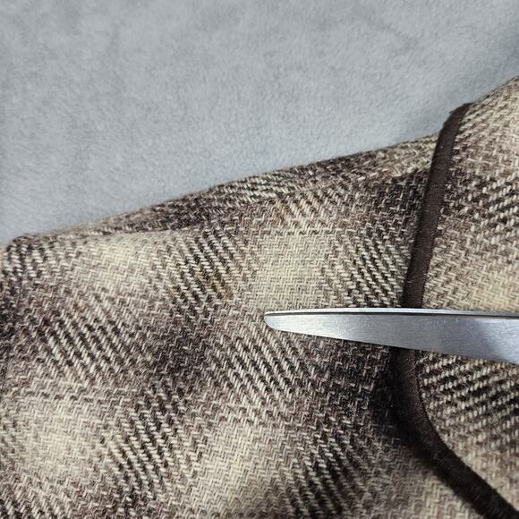 Vtg Banana Republic Shacket Womens S Oversized Alpaca Mohair Plaid Jacket Brown - Picture 6 of 16